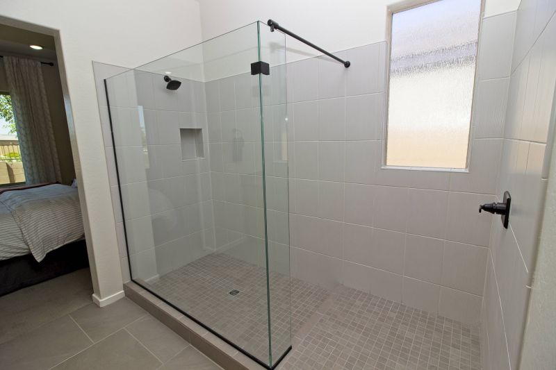 Rain Shower Head in a Spacious Layout