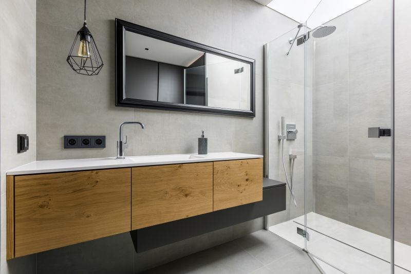 Floating Vanity and Shower Partition