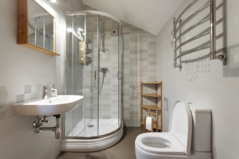 Corner Shower with Sliding Doors