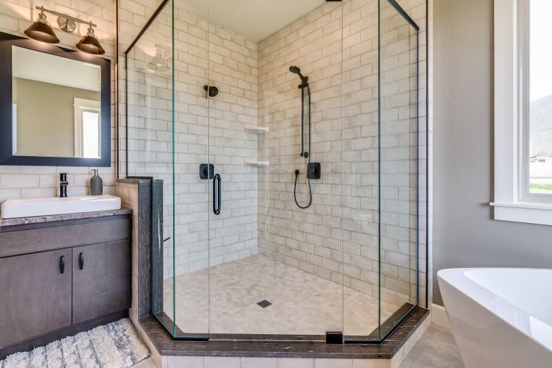 Glass Shower with Minimal Hardware